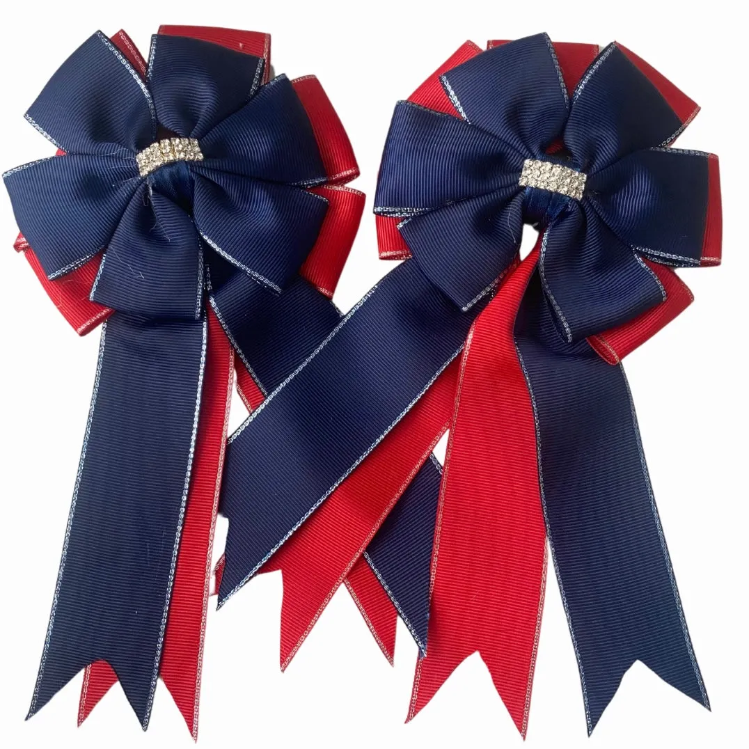 * Show Bows: Navy/Red •NEW