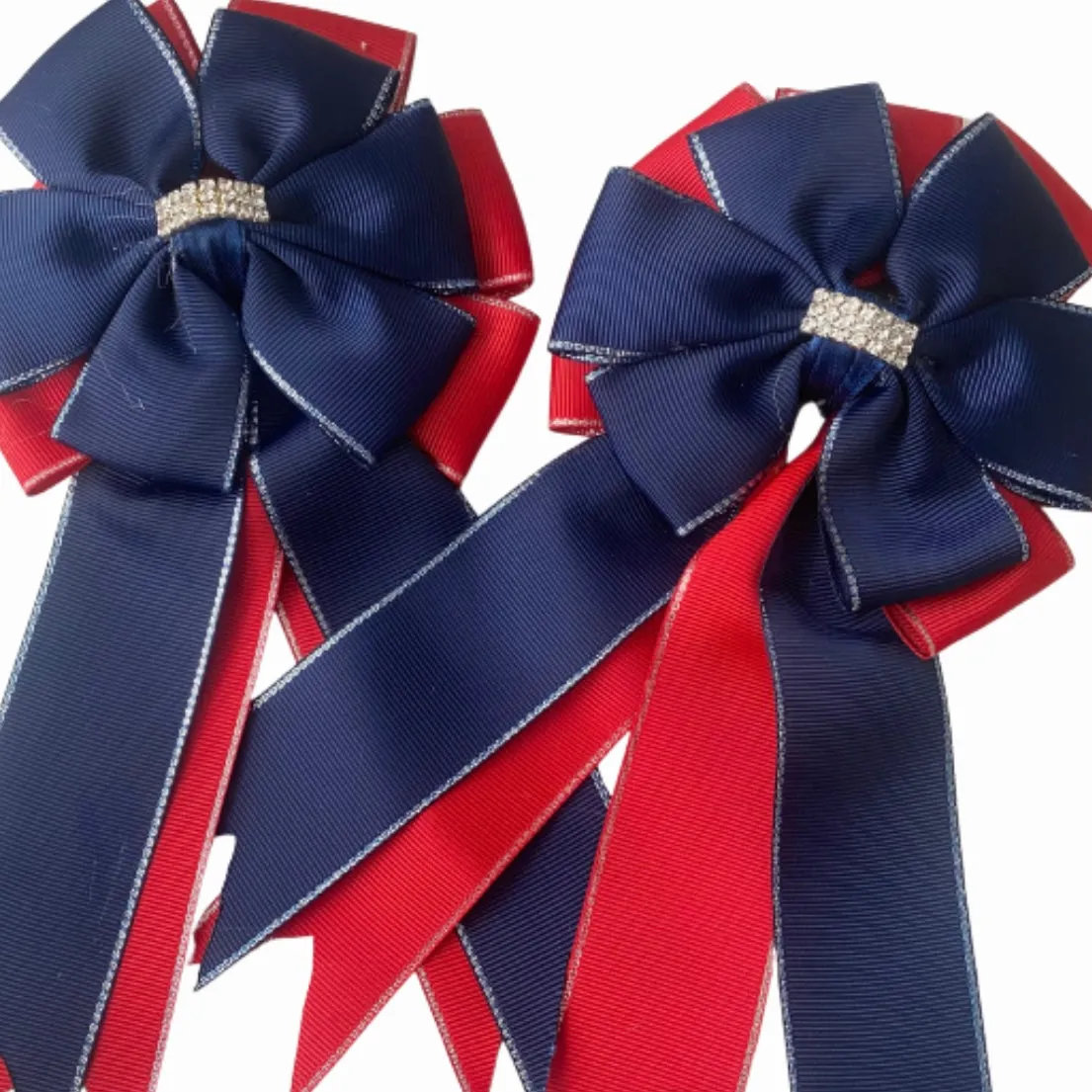 * Show Bows: Navy/Red •NEW