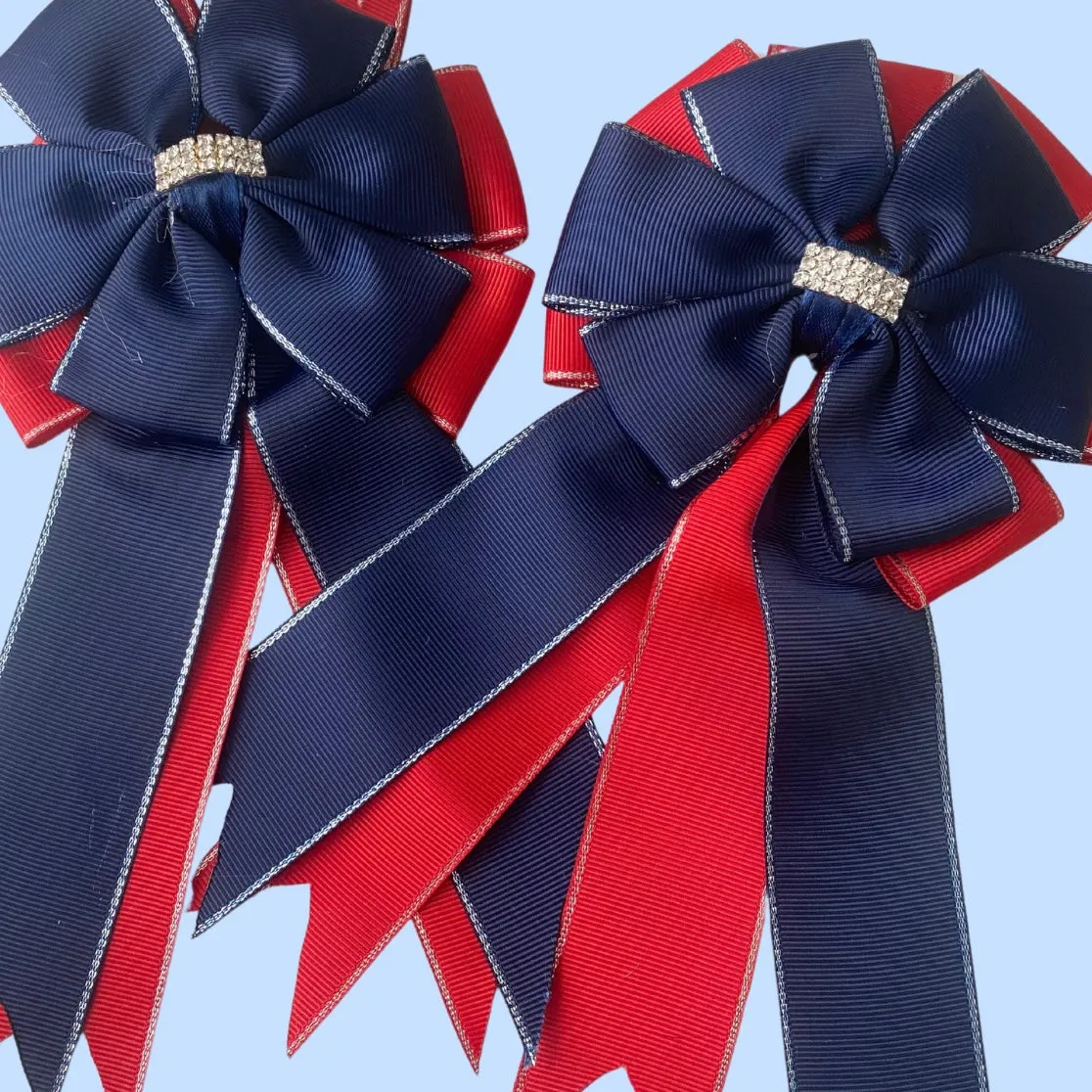 * Show Bows: Navy/Red •NEW