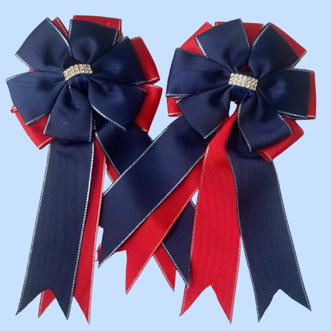 * Show Bows: Navy/Red •NEW