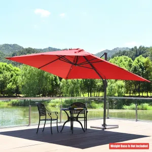 10 x 13ft Rectangular Cantilever Umbrella - Red