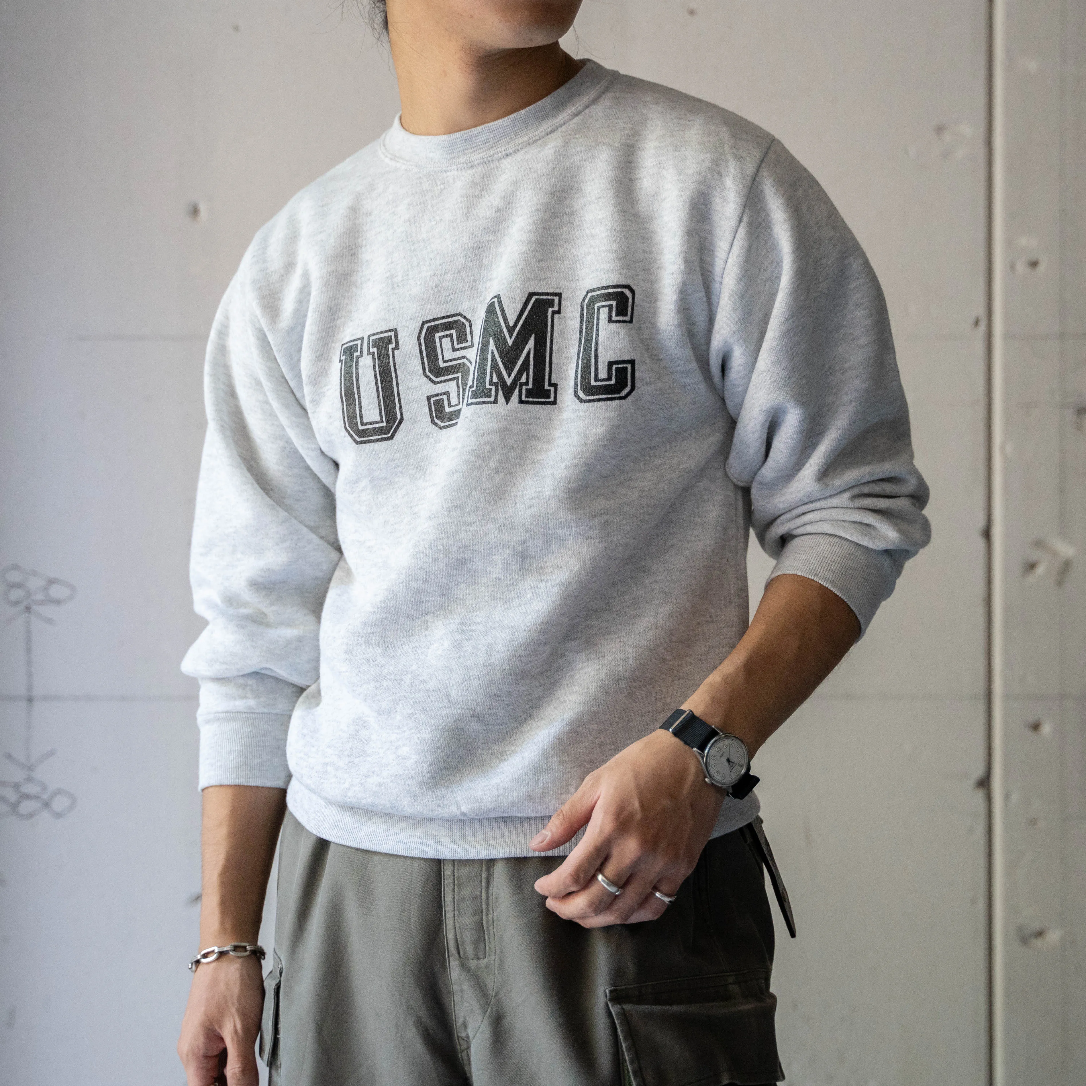 1990s US military? 'USMC' print sweat