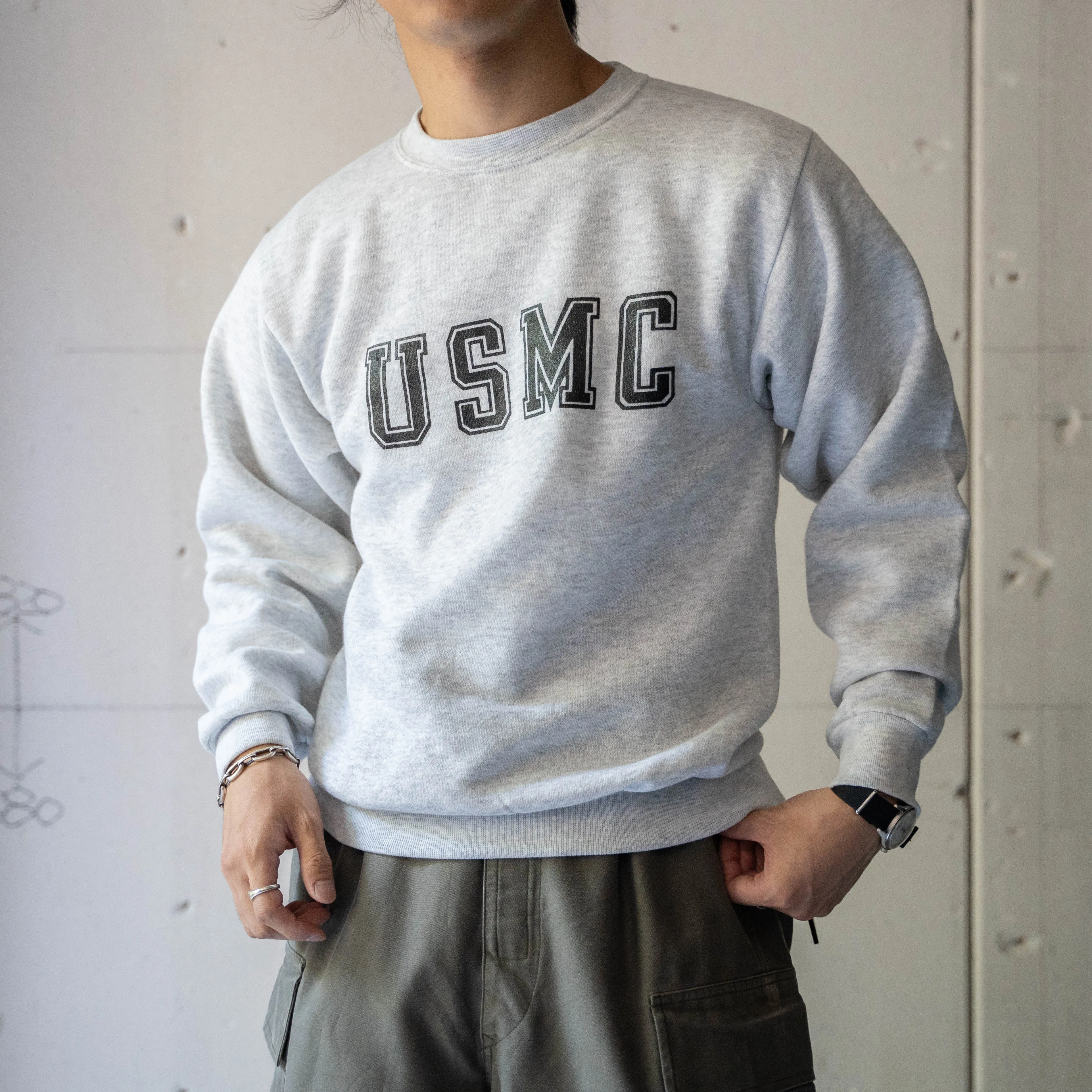 1990s US military? 'USMC' print sweat