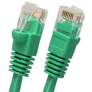 1Ft Cat5E UTP Ethernet Network Booted Cable Green