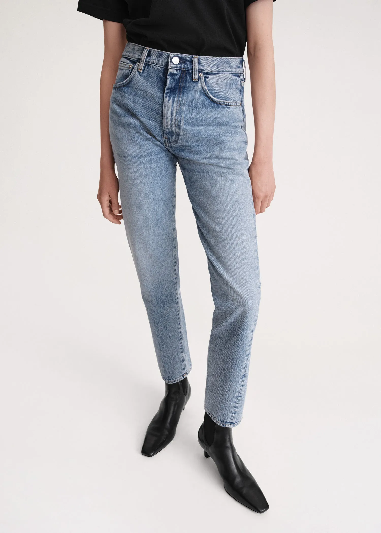 222232741 Twisted seam denim jean