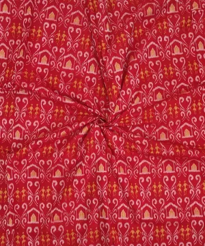 2.5 m Red handwoven sambalpuri cotton kurta material