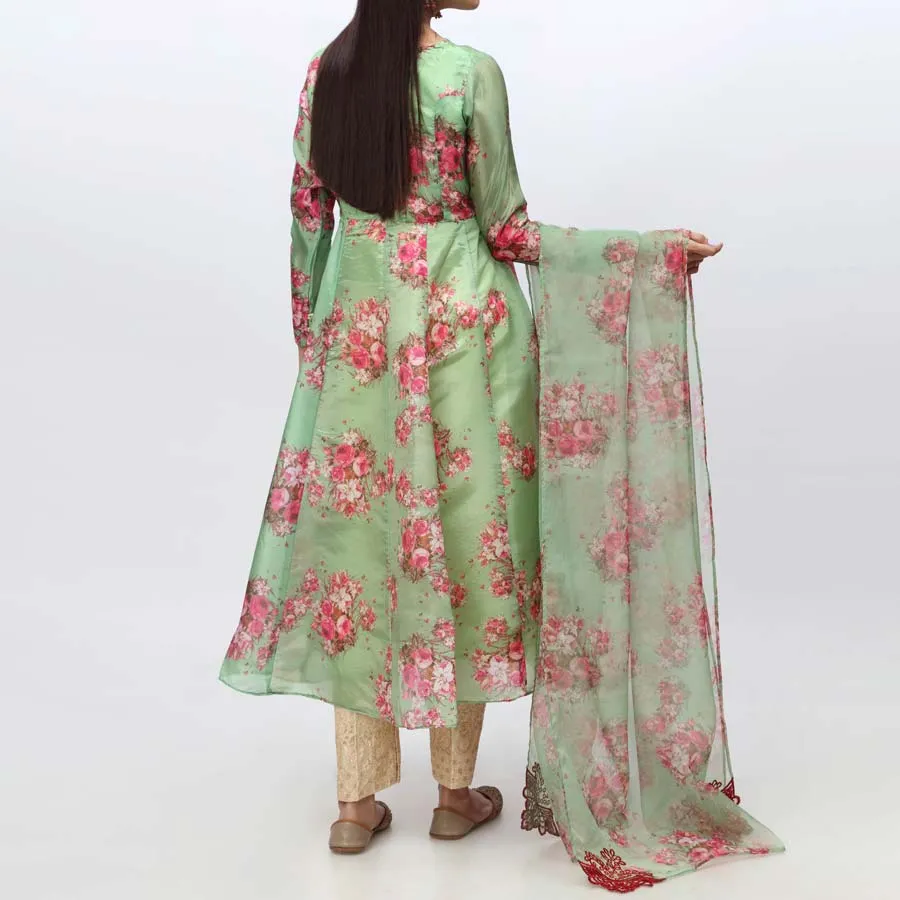 2PC- Digital Printed Tussar Suit PW3202