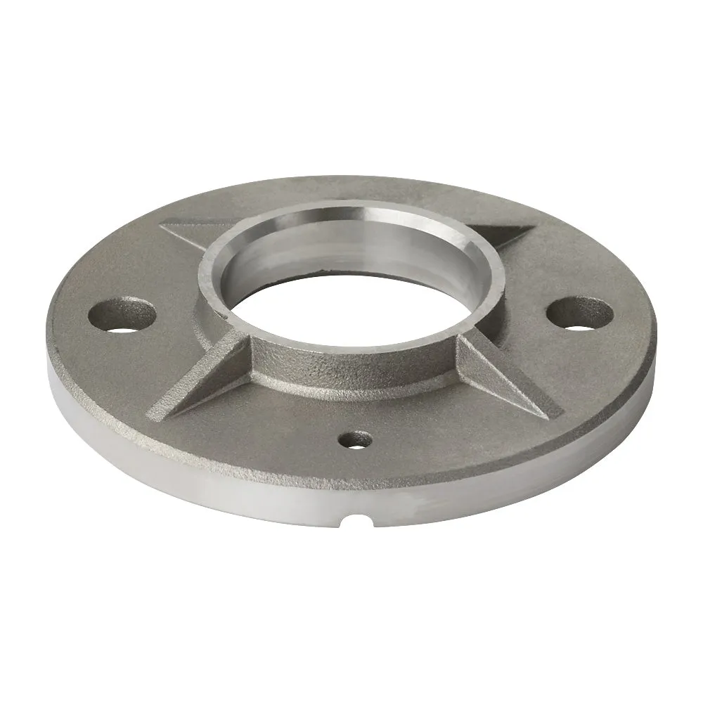 304 Post Base Plate 100mm Diameter To Suit 48.3mm Tube