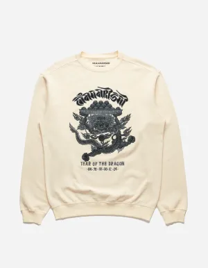 5015 Abundance Dragon Crew Sweat Ecru