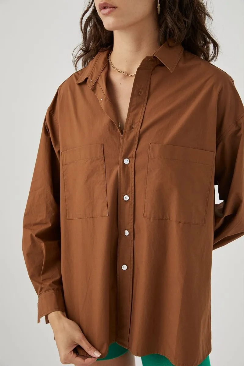 Arcaa dylan long sleeve shirt - pecan