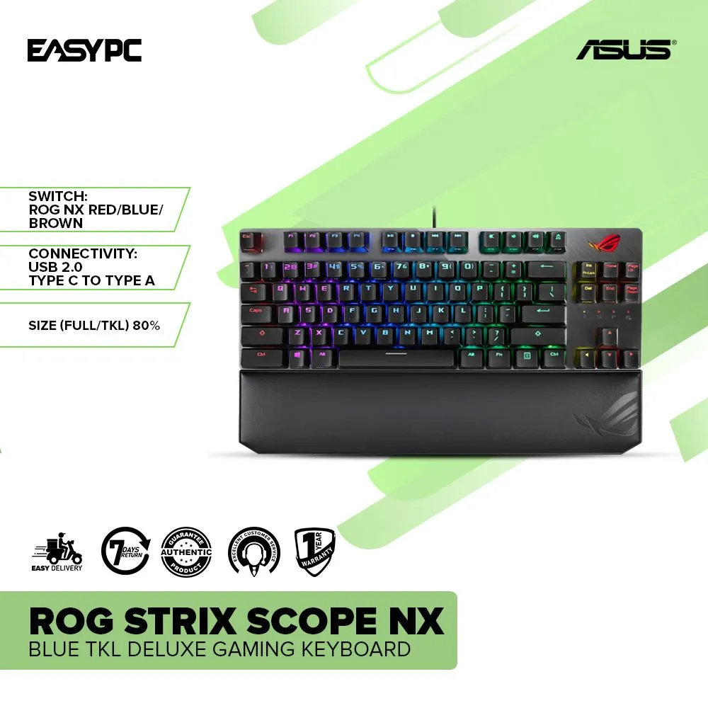 Asus ROG Strix Scope NX Blue TKL Deluxe Gaming Keyboard