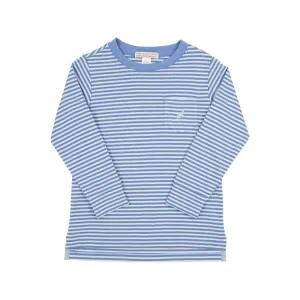 Barbados Blue Stripe L/S Carter Crewneck