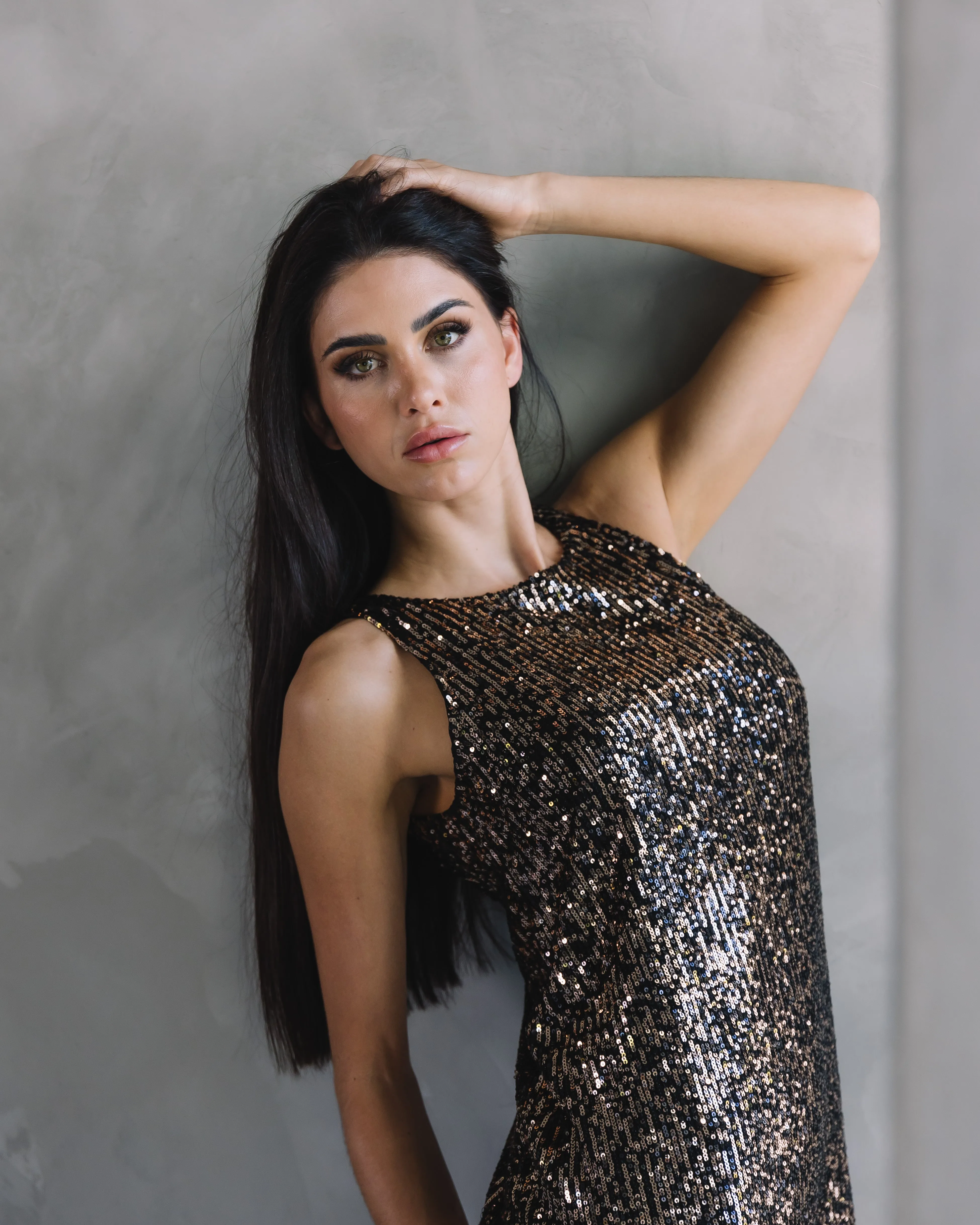 Bella Dress | Black Sequin