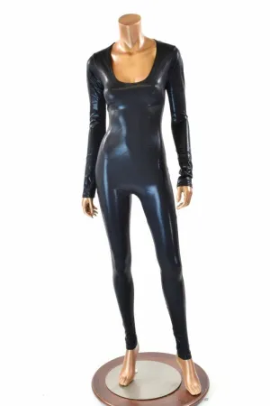 Black Metallic Catsuit