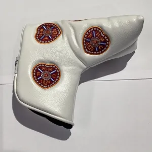 Blade Putter Cover White Multi Crest