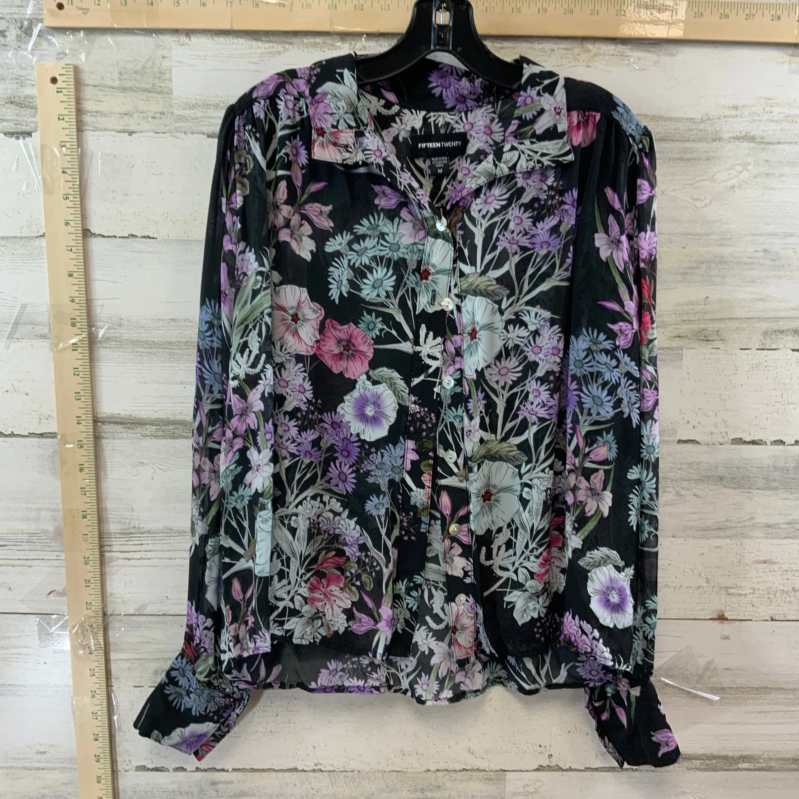 Blouse Long Sleeve By Fifteen Twenty  Size: M