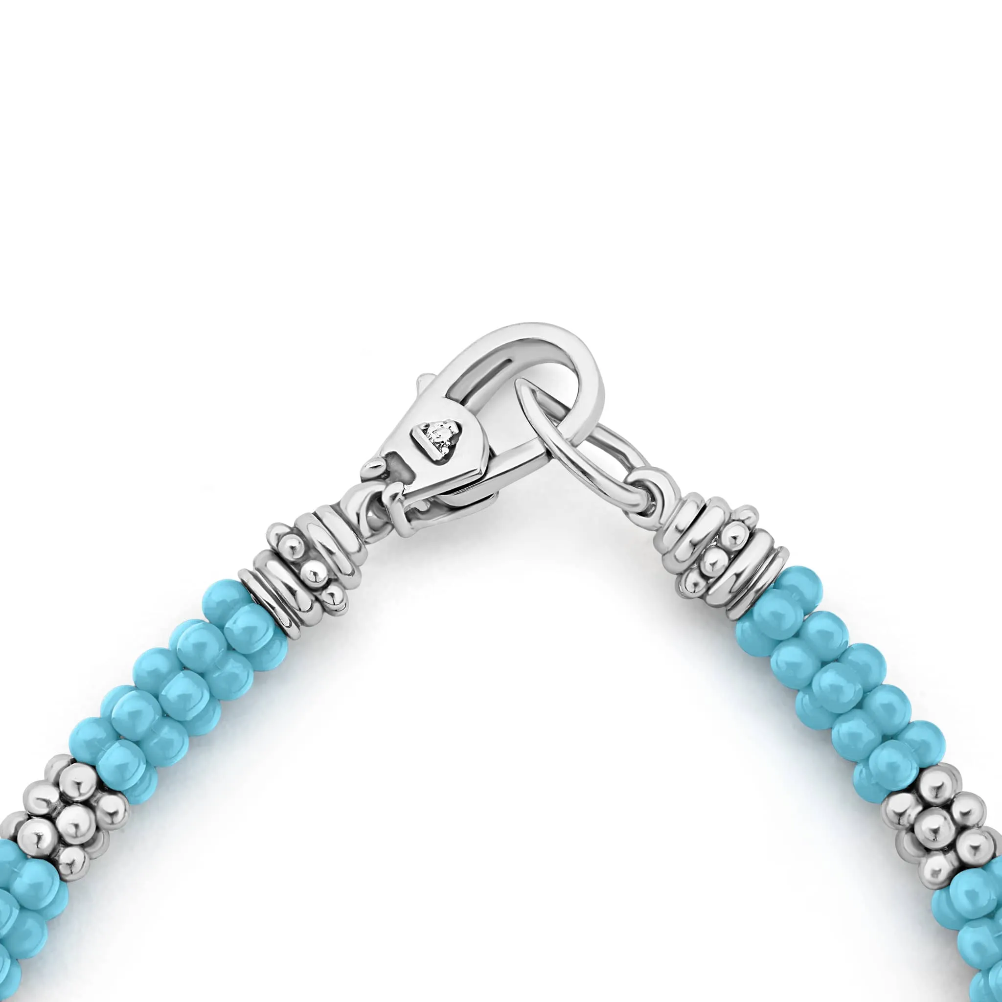 Blue Caviar Seven Silver Station Ceramic Bracelet | 5mm