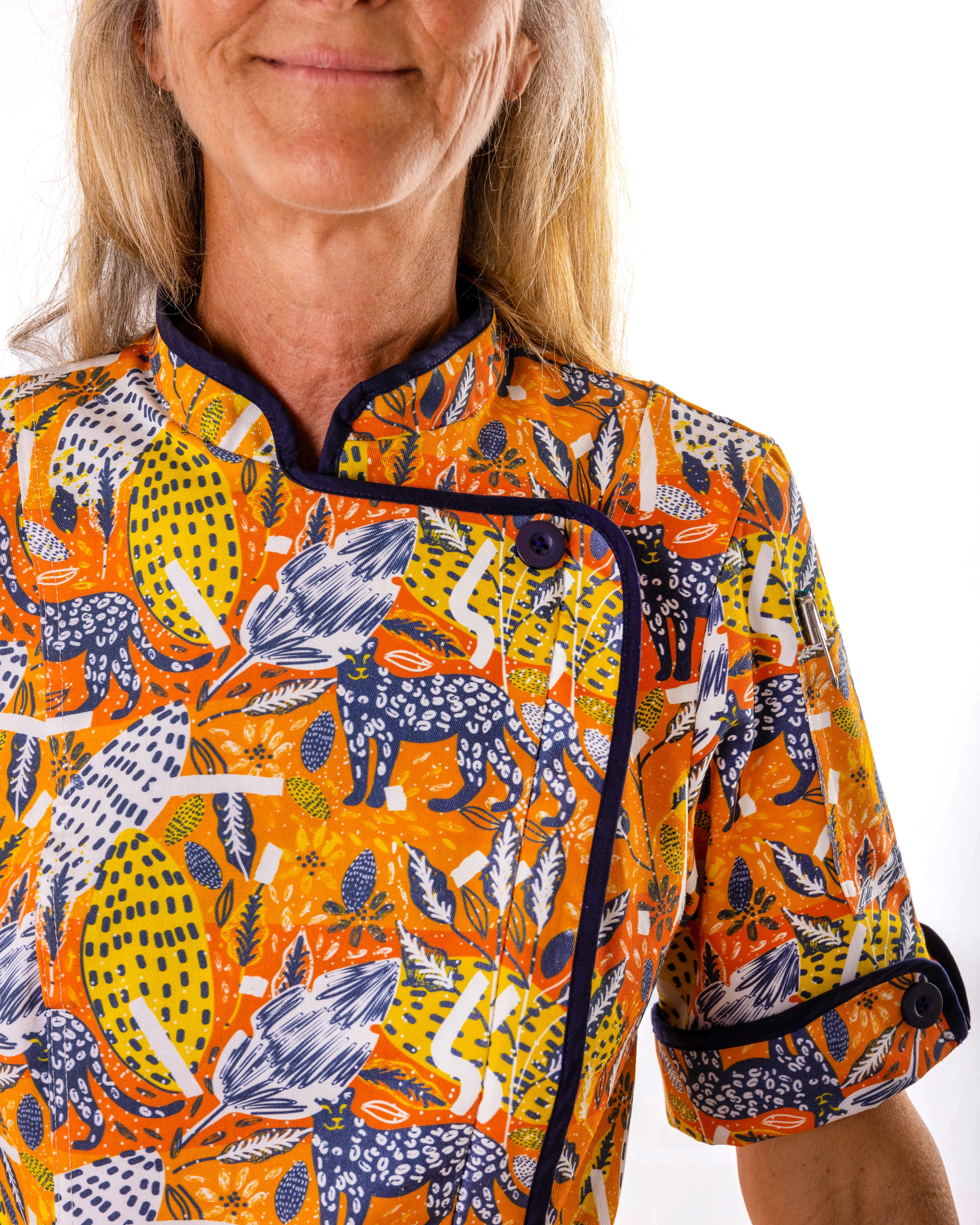 Cheetah Sun Women's Fitted Chef Jacket