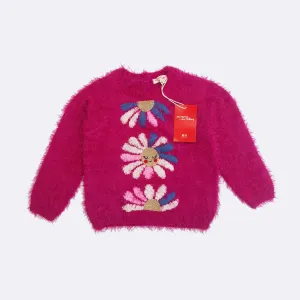 DU - Girls 'Burgundy' Rose Fonce Sweater DU257