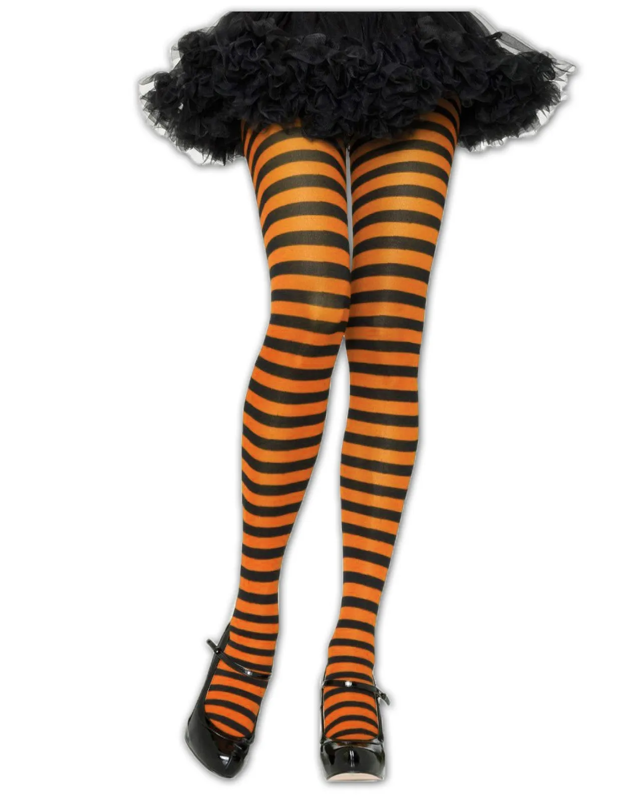 Enchantress Witch Costume with Angel Top, Black/Orange