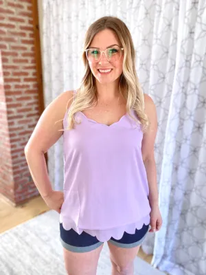 Everyday Scallop Cami in Lavender