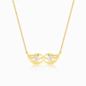 Golden Wings of Love Necklace