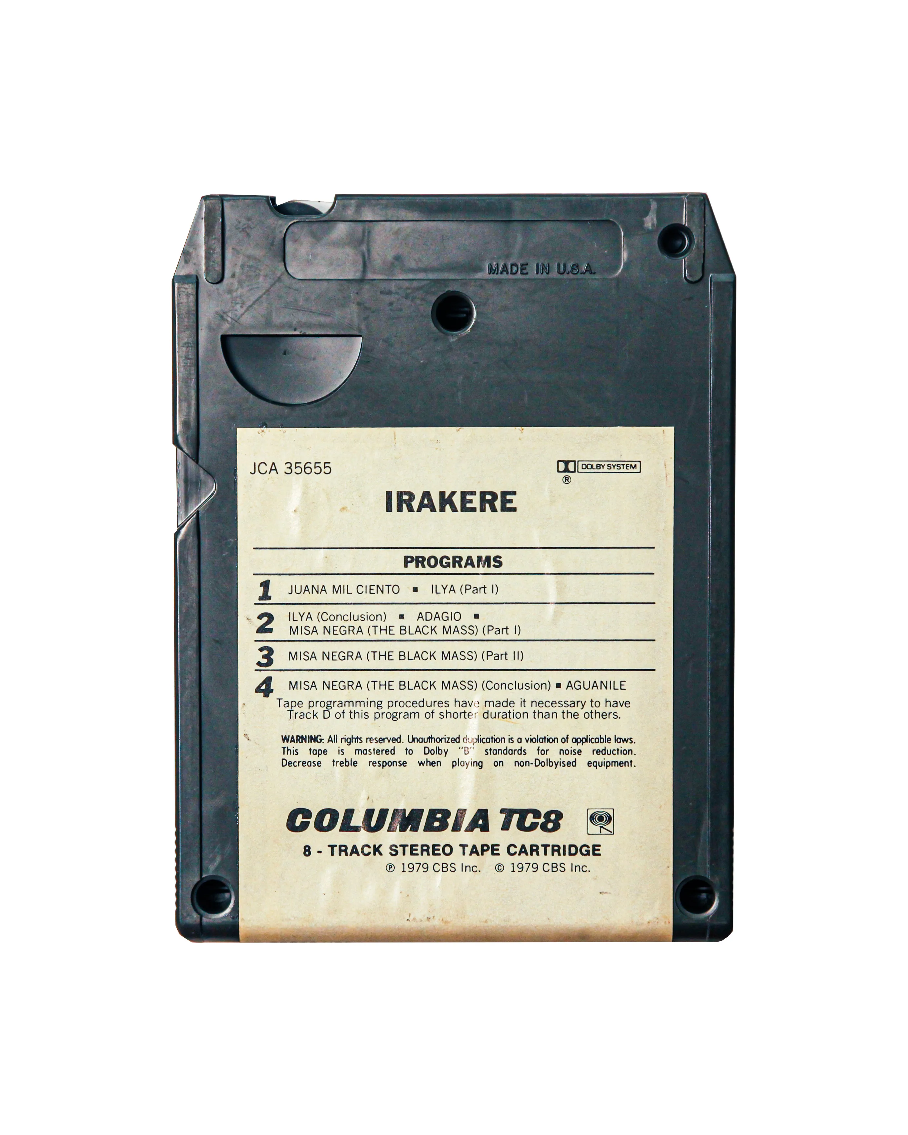 Irakere - Self Titled - 8 Track Cartridge