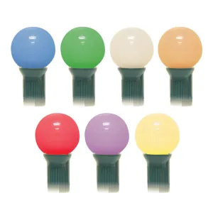 LED G40 Opaque Bulbs E17 Base(Case of 25) 7 Colors