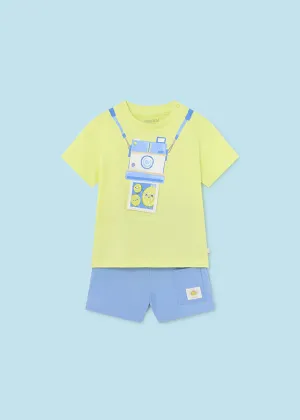 Mayoral 1657 030 - Lime Blue Short Set