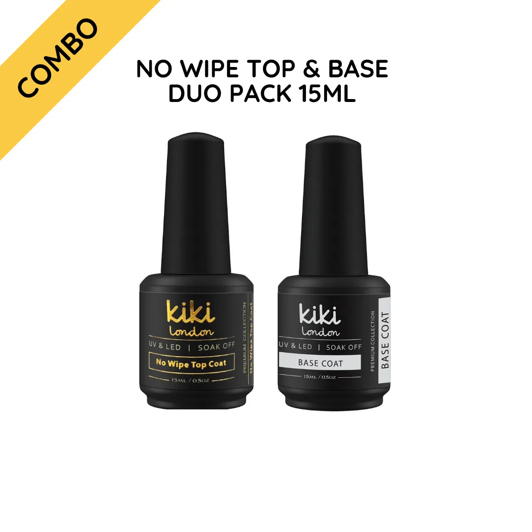 No Wipe Top & Base Coat Duo Pack 15ml