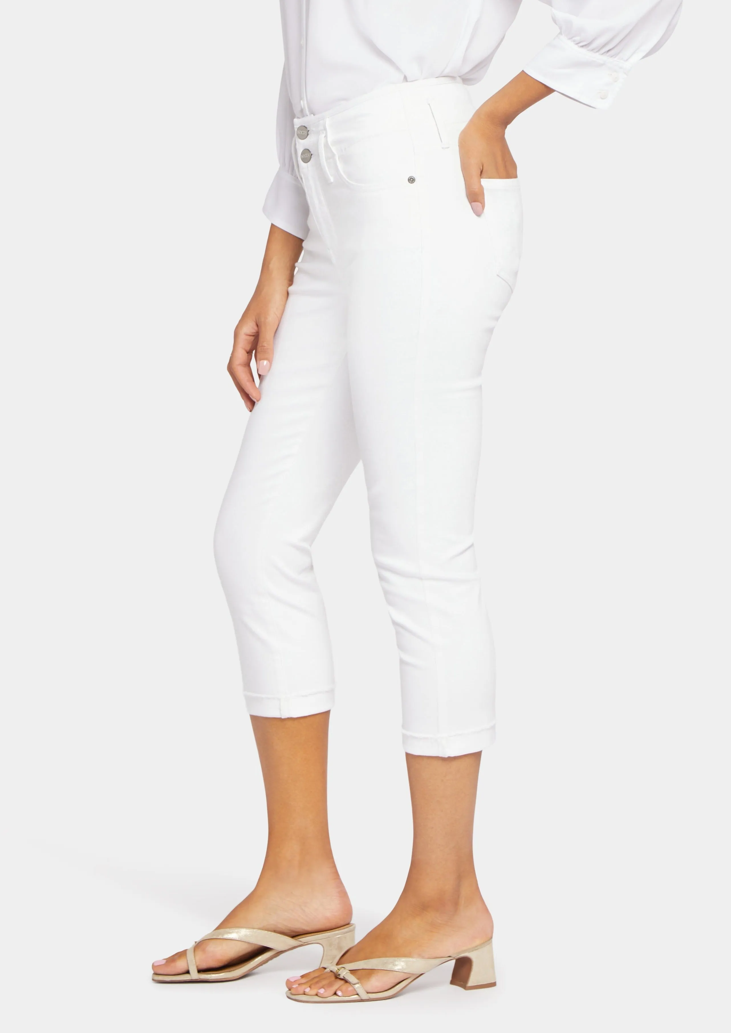 NYDJ - Chloe Capri Jeans With Cuffs - White