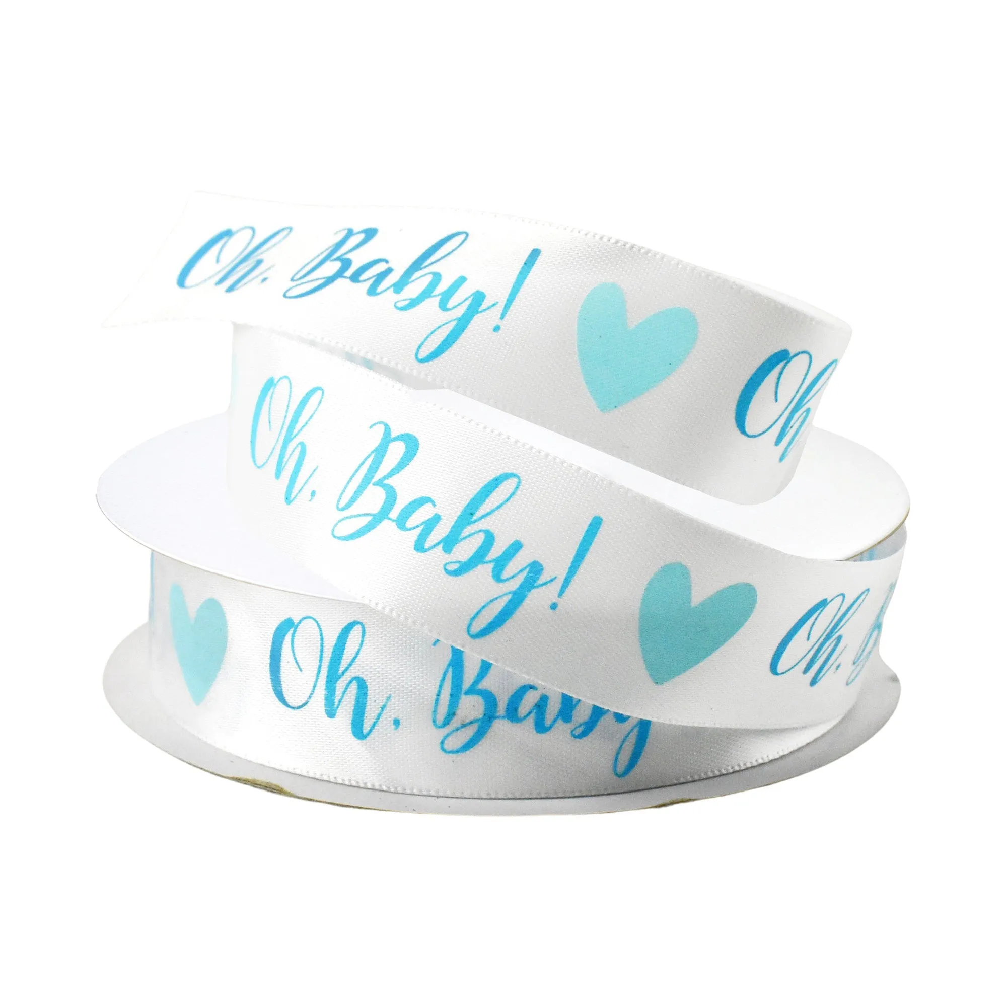 Oh Baby! Quote Satin Baby Shower Ribbon, 7/8-inch, 10-yard