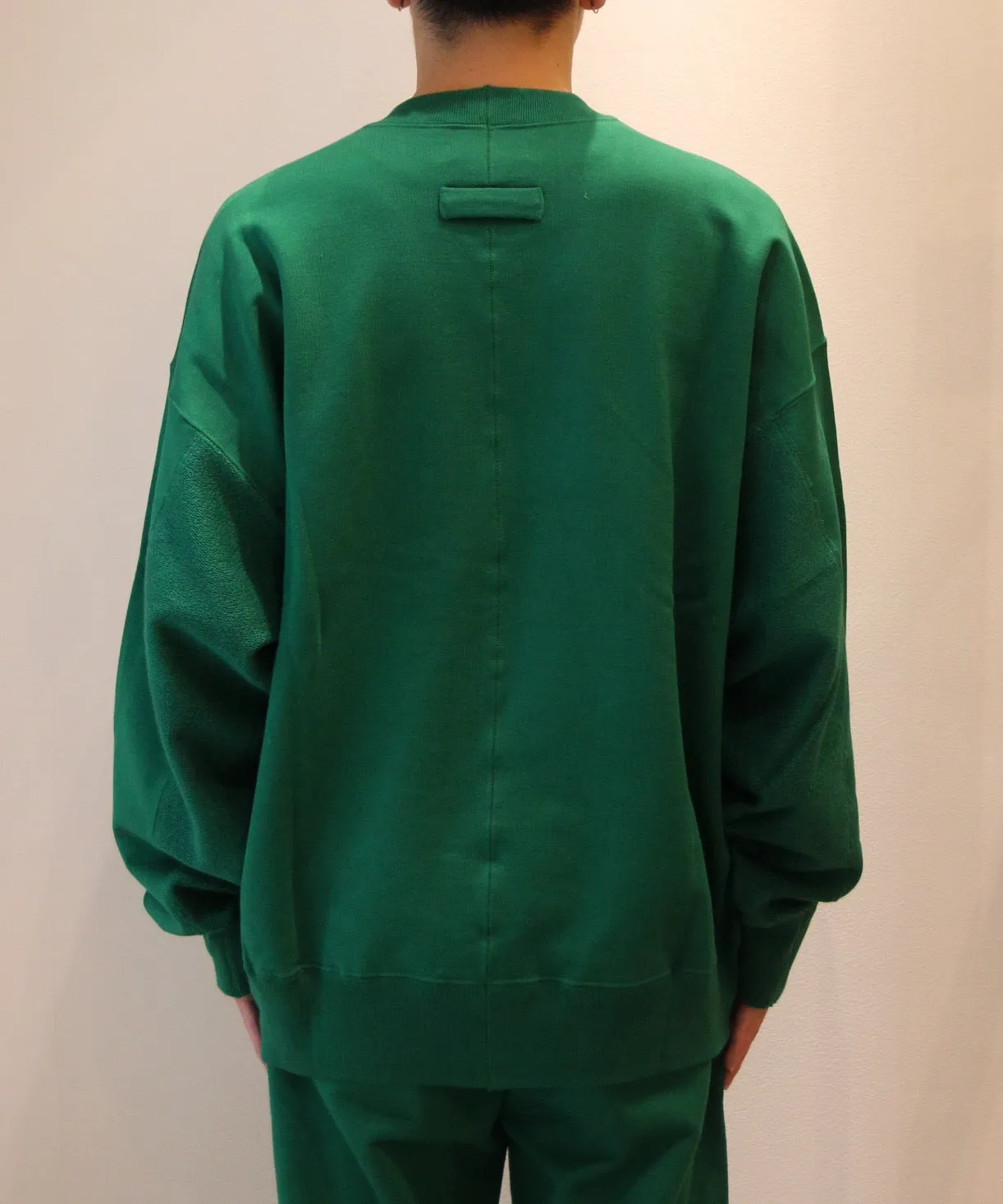 OVERSIZED UNTWISTED YARN SWEAT LS "GREEN"