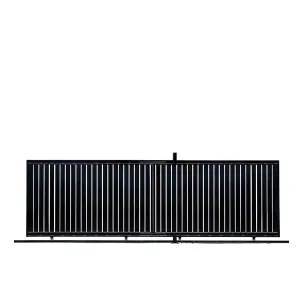 TMG Industrial 20-ft Driveway Privacy Sliding Wrought Iron Gate, Fully Welded Structure & Panels, In-Ground Rail Track, TMG-MGS20