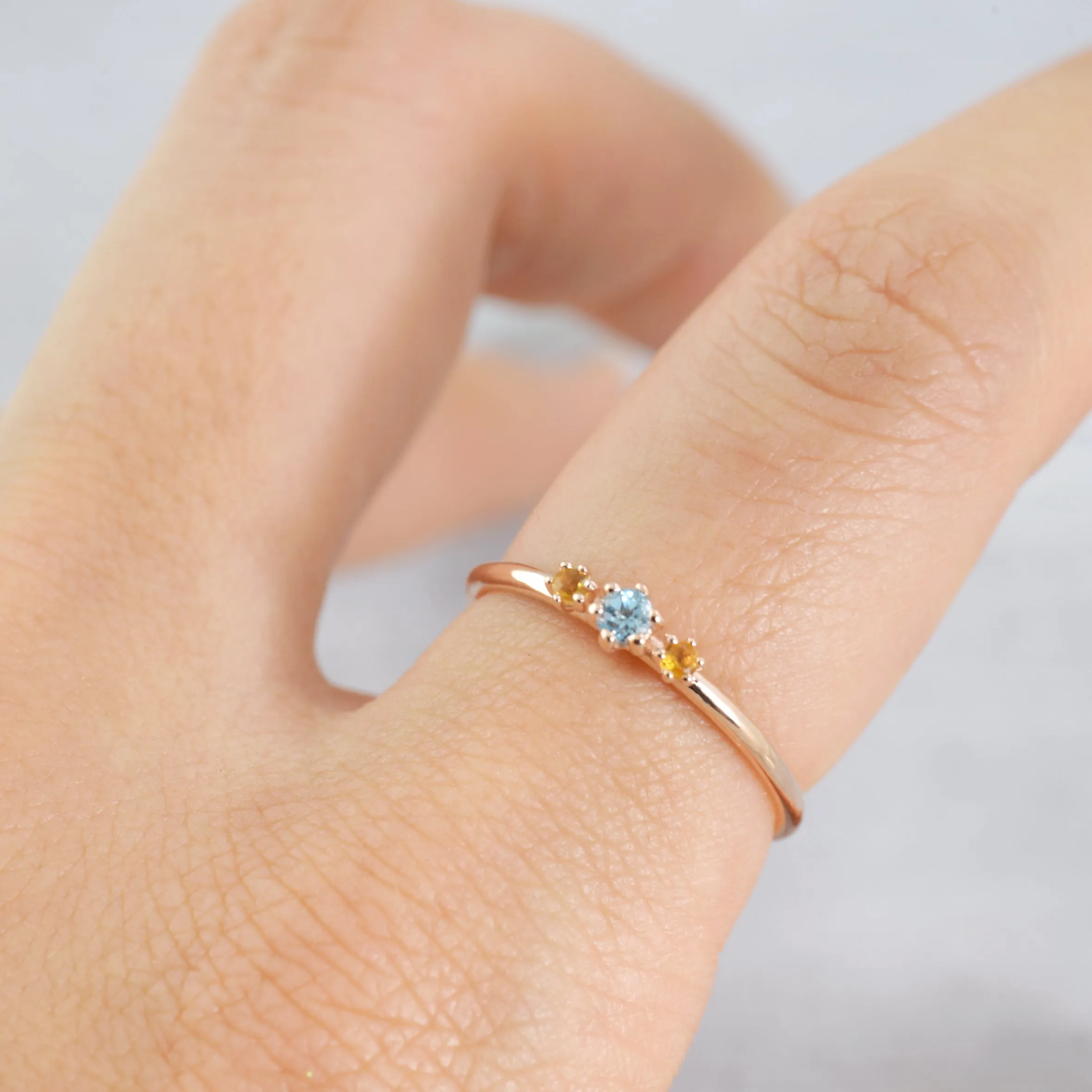 Triplet Ring - 14K/ 18K Gold