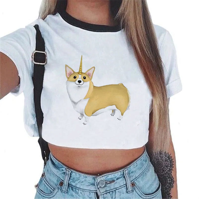 VenusFox Sexy Rainbow Unicorn Crop Top